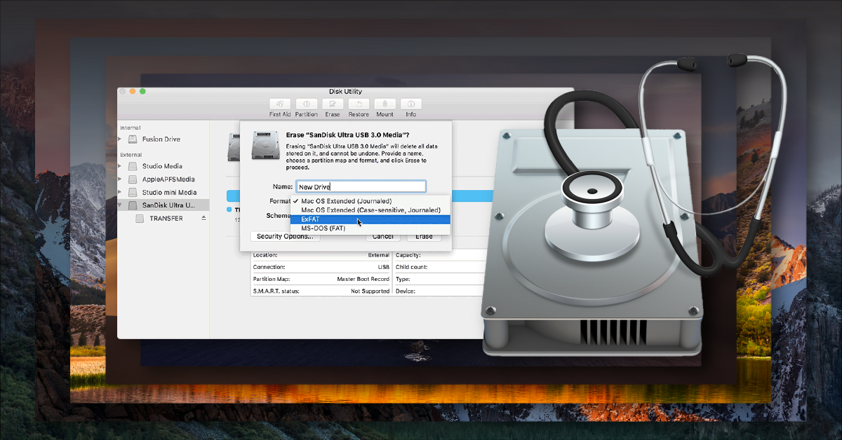 portable hard drive formated for mac not windows get back